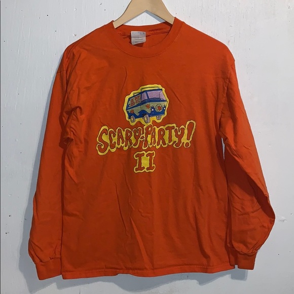 Tops - Scooby Doo Orange Graphic Long Sleeve